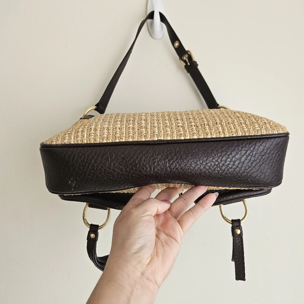 Dolce & Gabbana straw and leather tote bag Y2K - Picture 7 of 10